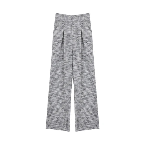 nvxiot Vintage Y2K Contrast Color Patchwork Loose Casual Pants Women Summer New High Waist Fashion All-match Straight Pants