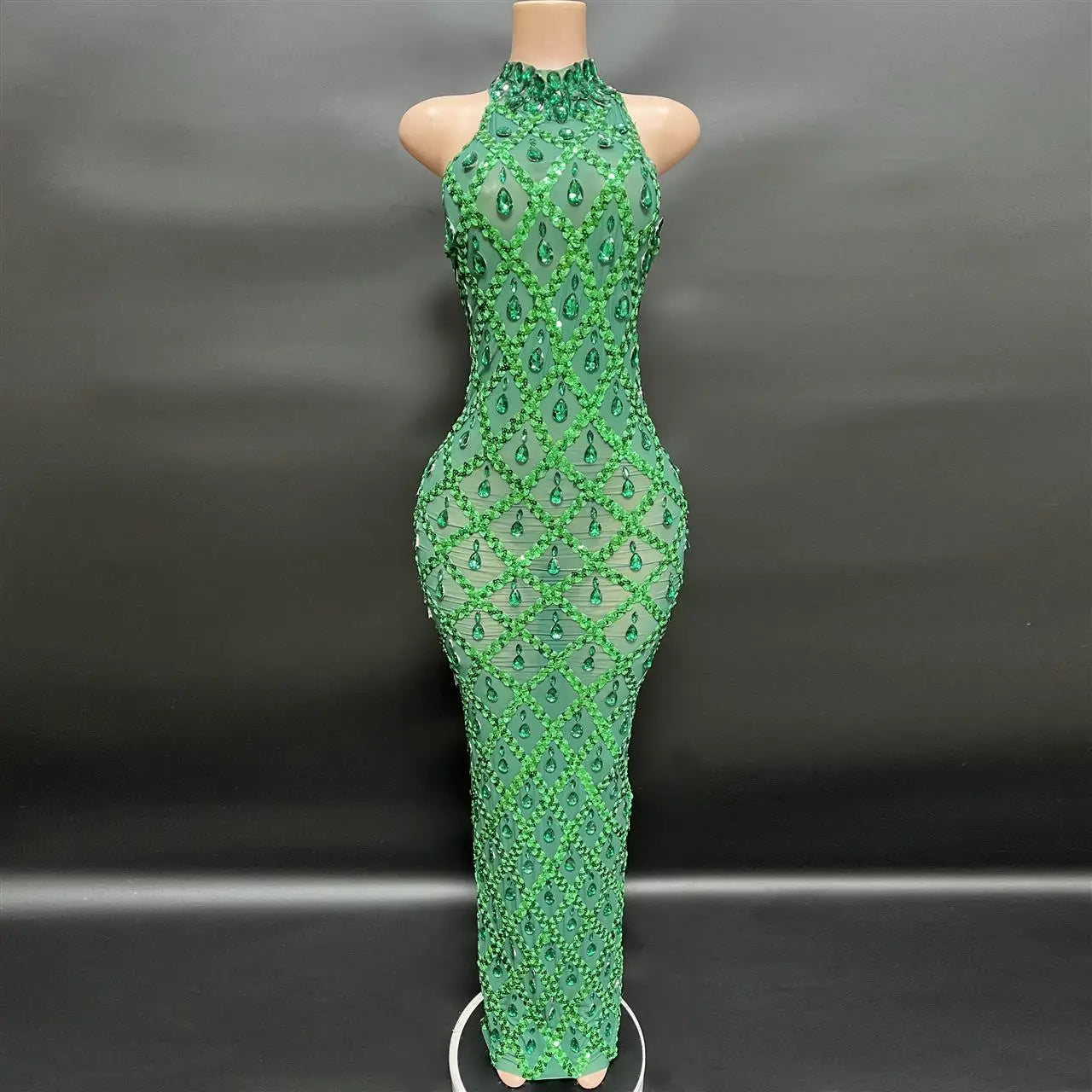 MQTIME - Embellished Maternity dress for pregnancy photoshoot Sexy sparkling Rhinestone Ladies evening sleeveless Dresses