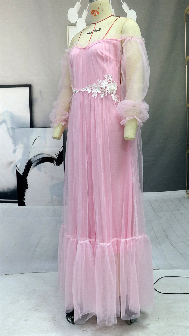 nvxiot Maternity Dresses For Baby Showers Sexy Long Tulle Pregnant Women Photography Shoot Party Wedding Pregnancy Maxi Gown Photo Prop