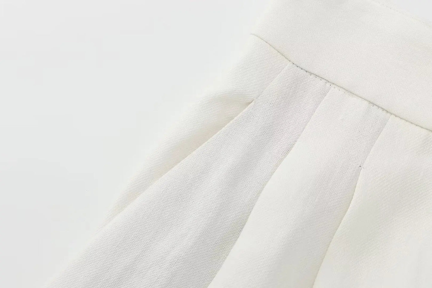 nvxiot - Women's Summer Elegant Solid Zipper Casual Pocket Button Decoration Pants Women Chic Pleated Street Wide-Leg Pant Mujer