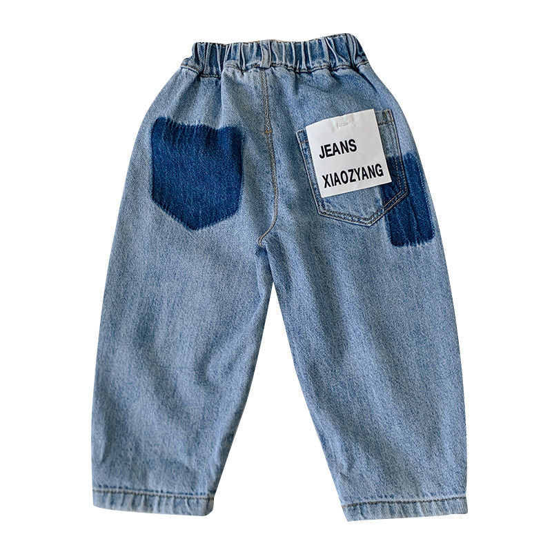 nvxiot Spring Fall Kids Boys' Clothes Baby Elastic Denim Trousers for Toddler Children Boy Clothing Outer Wear Jeans Pants 2-10 Years
