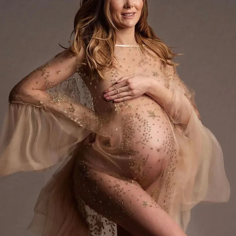 nvxiot - 2024 NEW Gravida Skirt Maternity Tulle Cape for Photography Women's Wrap Lace Topper