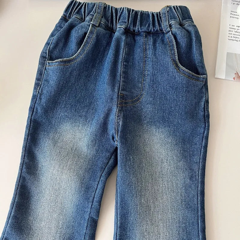 MQTIME - Kids Jeans Autumn Spring Girls Denim Pants Fall Princess Kids Baby Trousers 2 3 4 5 6 7Yrs