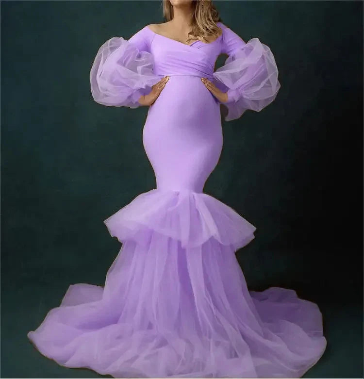 nvxiot - New Arrival Photoshoot Dress Pregnant Women Clothes Sexy Pregnancy Dresses Maternity for Photography