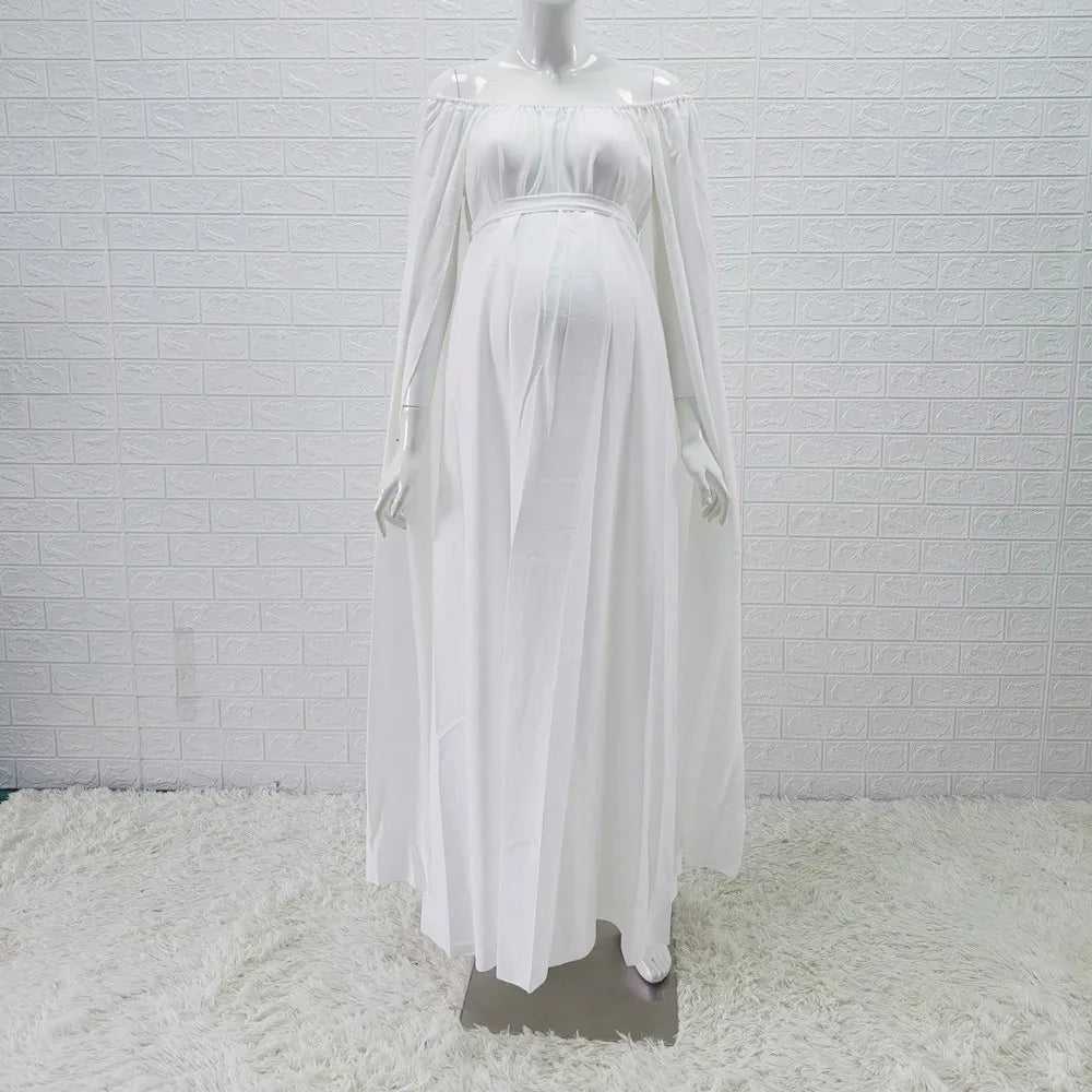 nvxiot - Strapless Plus Size Maternity Dresses Photo Long Pregnancy Shooting Dress For Pregnant Women Evening Party Photography Maxi Gown