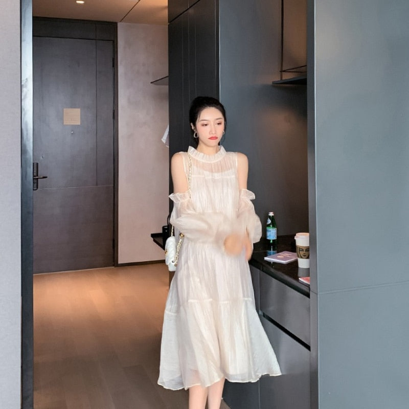 nvxiot Fashion Maternity Chiffon Summer White Dresses New Pregnant Women Clothes Pregnancy Dress Maternity Party Dress Elegant