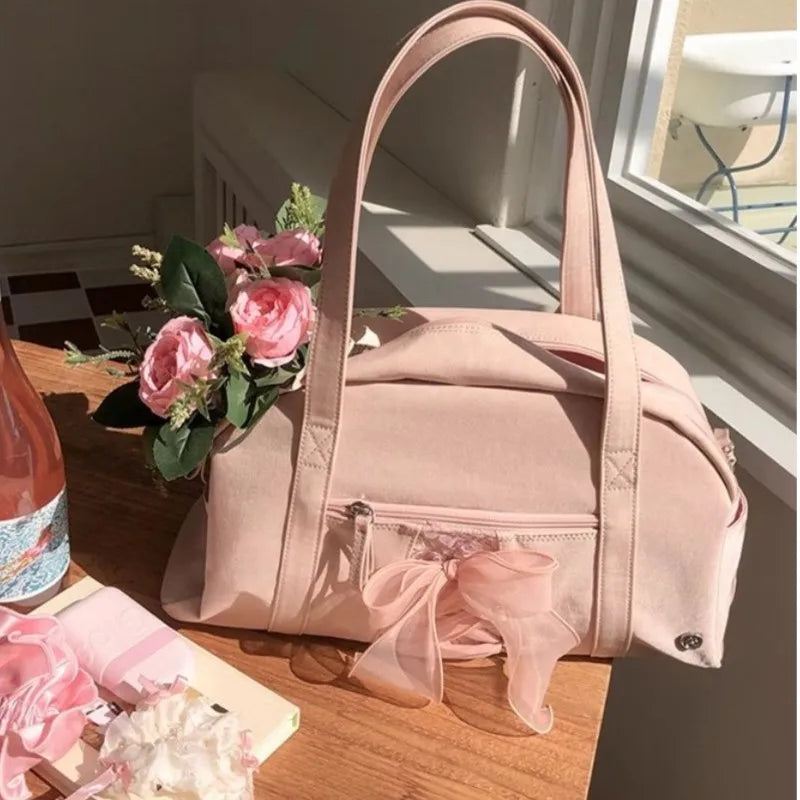 MQTIME - Sweet Cool Pink Shoulder Bags Purse Women Hot Girls Bow Chic Y2k Handbag Female Large Capacity Messenger Bag Aesthetic
