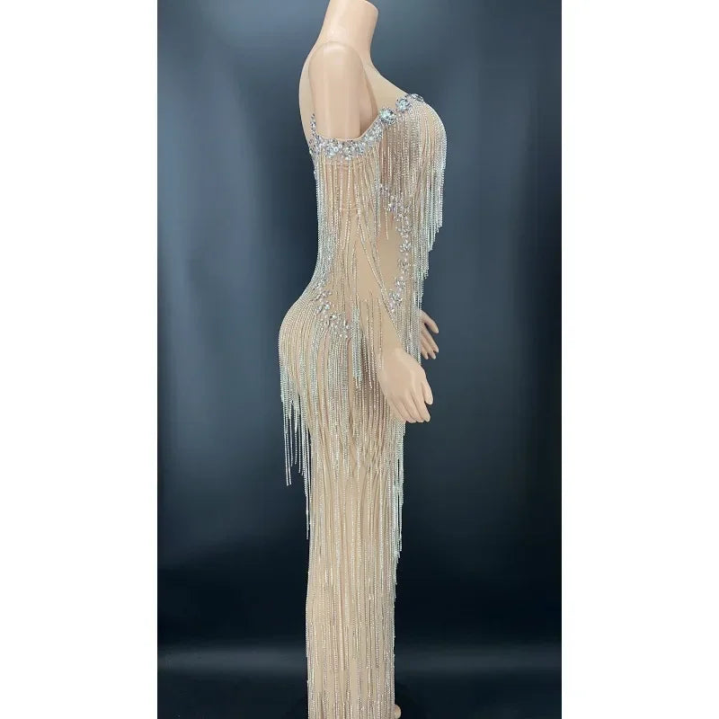 nvxiot - 2024 new arrivals blingbling diamond tassels maternity dresses pregnant women party plus size dresses for photo shoot