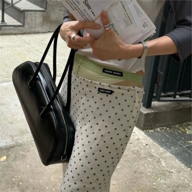 nvxiot - Vintage Y2k Handbag Women 2024 Spring Summer Retro Red Messenger Bag Ladies Fashion Trend Casual Shoulder Bags Bolsos