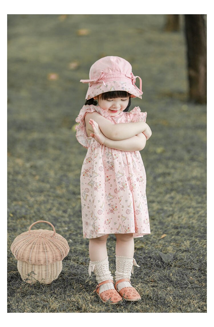 Summer Baby Girls Princess Dress Children Clothes Cotton Short Sleeve Blouse Top+Pants Suits Kids Party pastoral Floral skirt