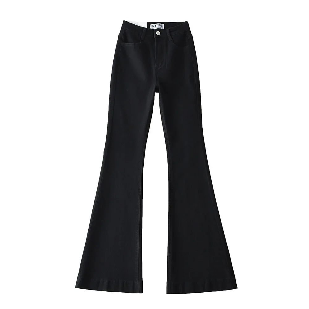 nvxiot Vintage clothes high waist skinny jeans woman korean streetwear women jeans blue flare jeans black pants denim y2k streetwear