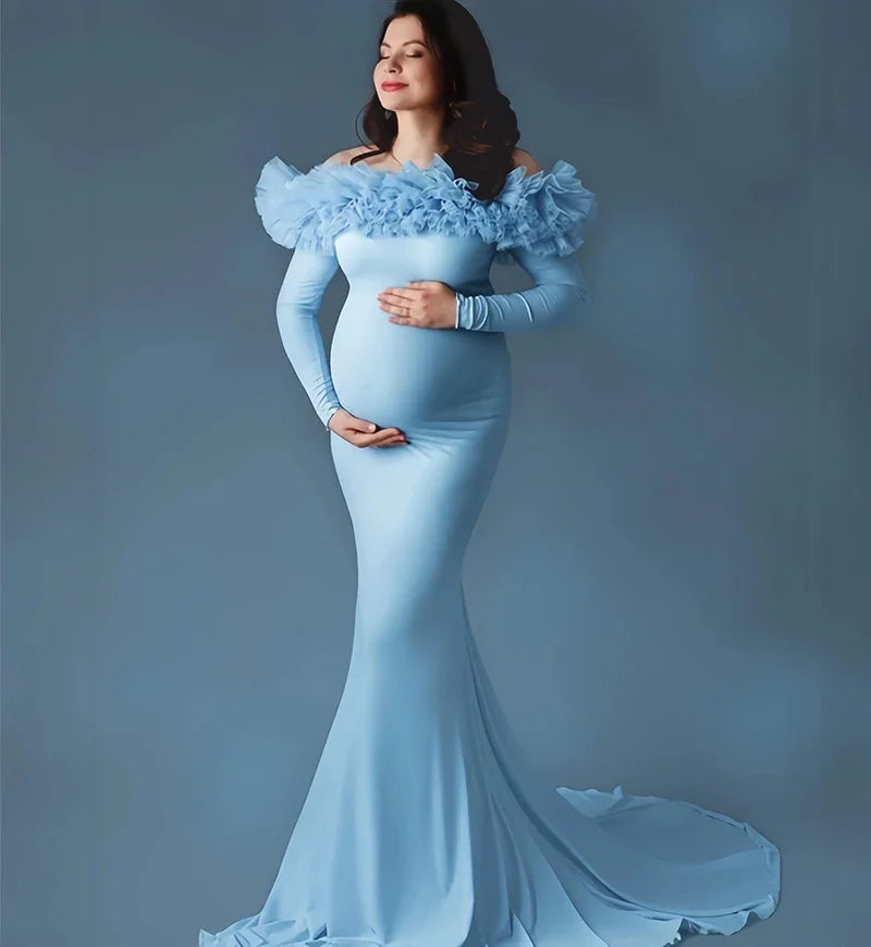 MQTIME - Maternity Dress Photoshoot Dress Baby Shower Dress Maternity Dress