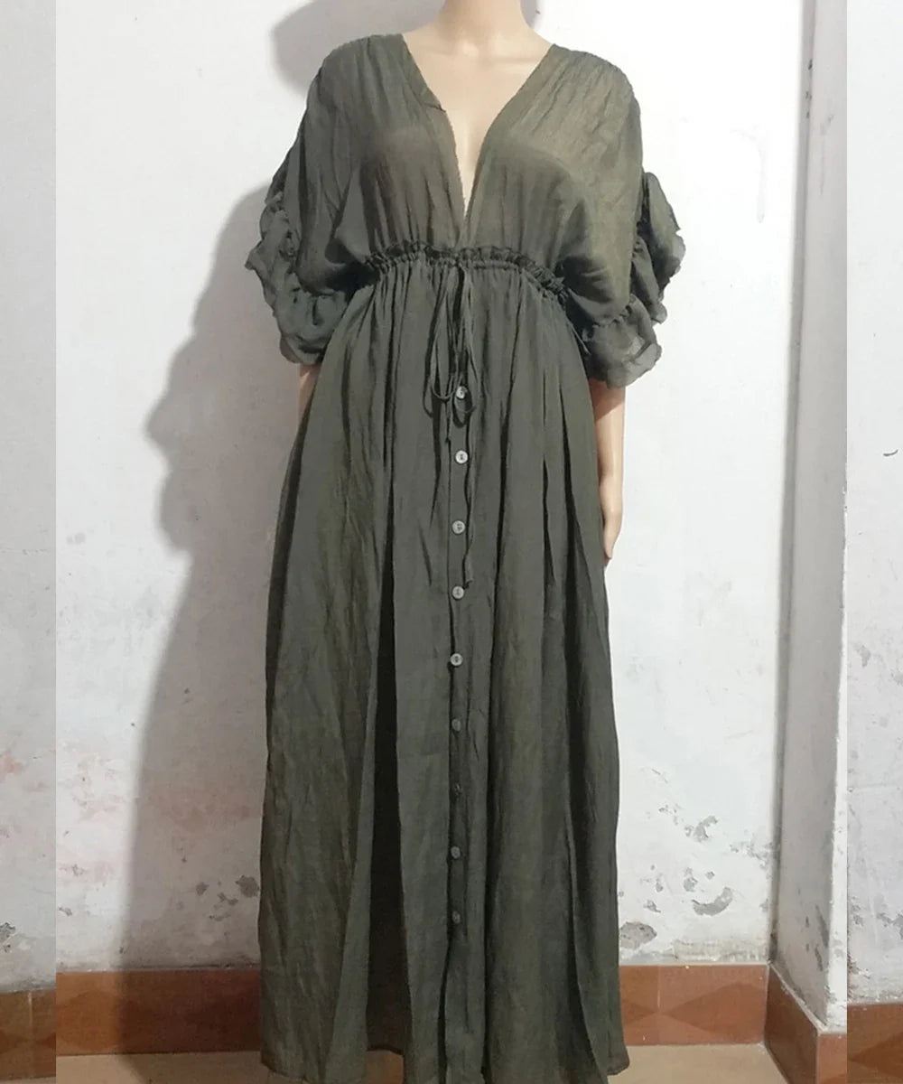 nvxiot - Maternity Bohemian Dresses for Photoshoot Pregnancy Photography White Cotton Casual For Wedding Guest Summer Party Maxi Gown