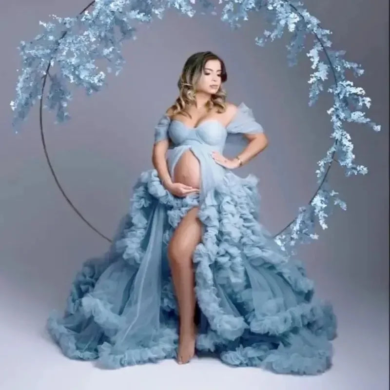 nvxiot - NEW Maternity Dresses PhotoShoot Women Ropa Vestidos
