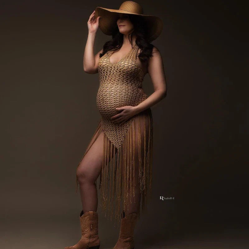 nvxiot - Sexy Elegant Transparent Maternity Photography Dresses Bodysuit Pregnancy Dress Pregnant Photographer Shoot Prop Accessories