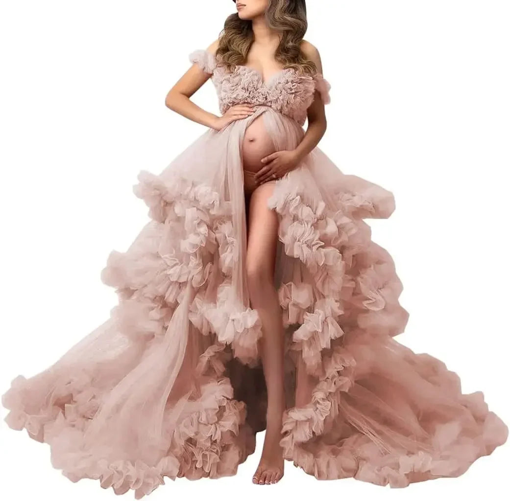 nvxiot - Maternity Dresses Photoshoot Pregnancy vestidos para embarazadas baby shower