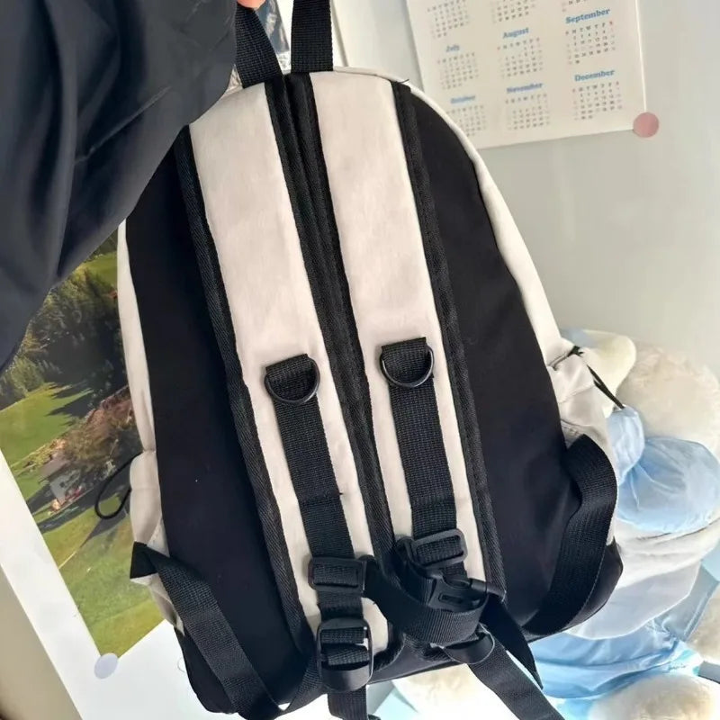 nvxiot - Y2k Gothic Womens Backpack Butterfly Patchwork Student School Backpacks Large Capacity Vintage Fashion Designer Luxury Bag