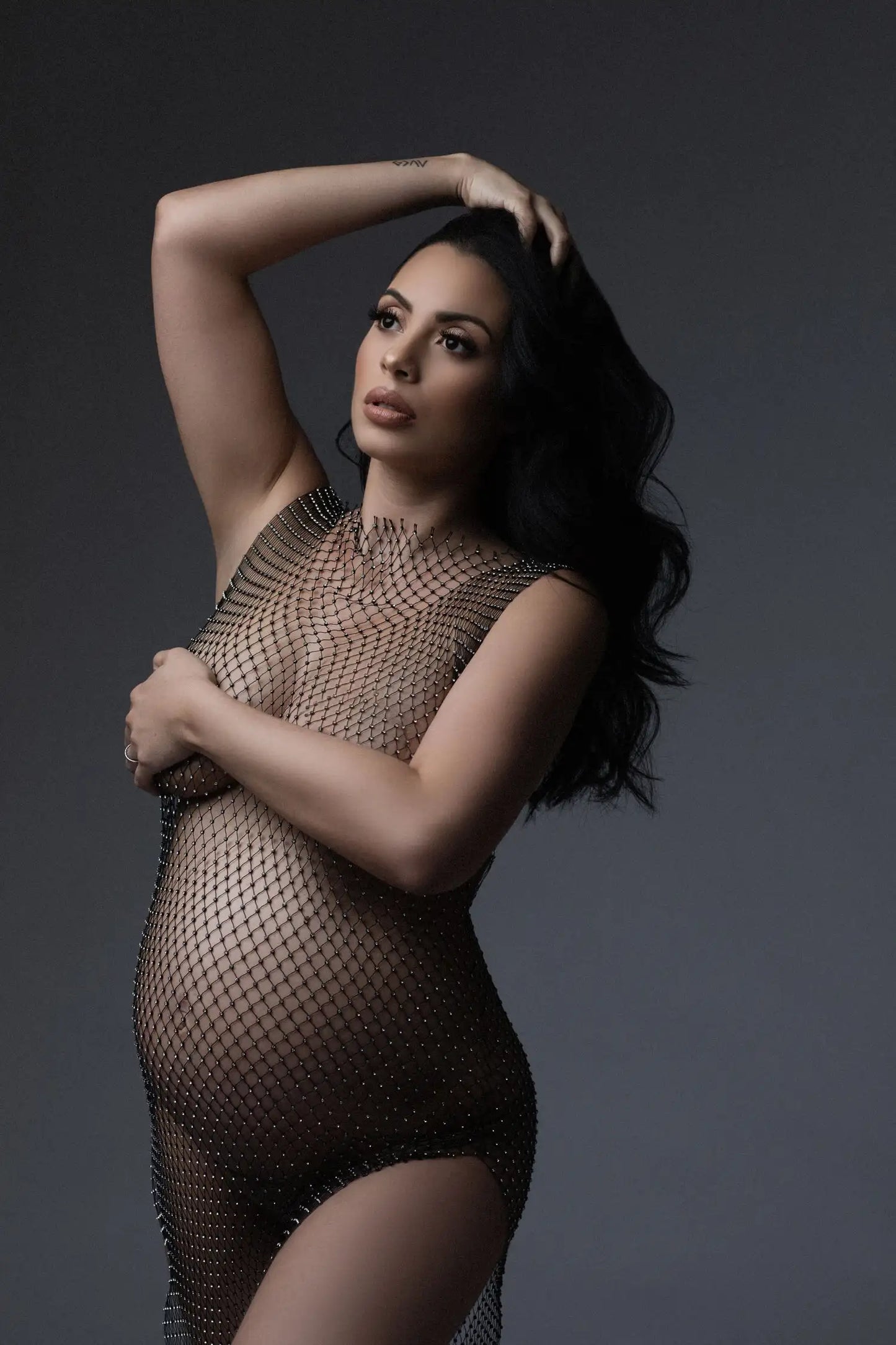 nvxiot - Sexy Elegant Transparent Maternity Photography Dresses Bodysuit Pregnancy Dress Pregnant Photographer Shoot Prop Accessories