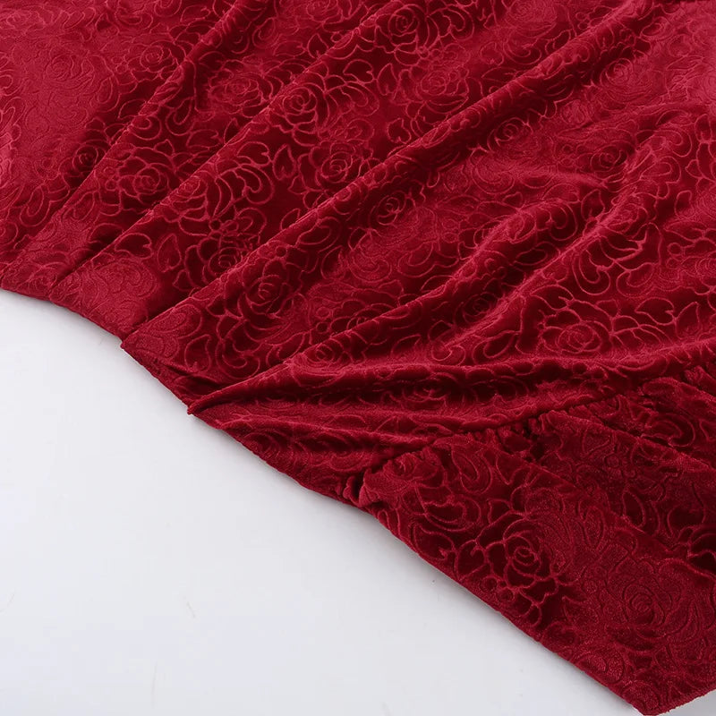 nvxiot New Retro Elegant Women Spaghetti Strap Sexy Prom Dress Strapless Bodycon Slim Red Dinner Party Long Dresses Female Summer