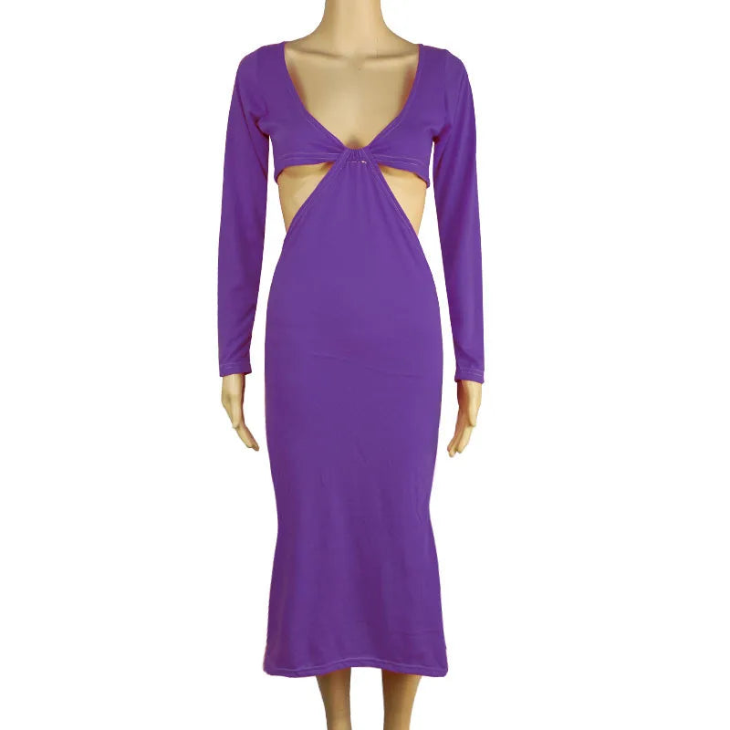 MQTIME - NEW Long Sleeve Bodycon Maternity Maxi Stretchy Dress Perfect For Baby Boy Shower Pregnancy Elastic Gown For Photo Shoots