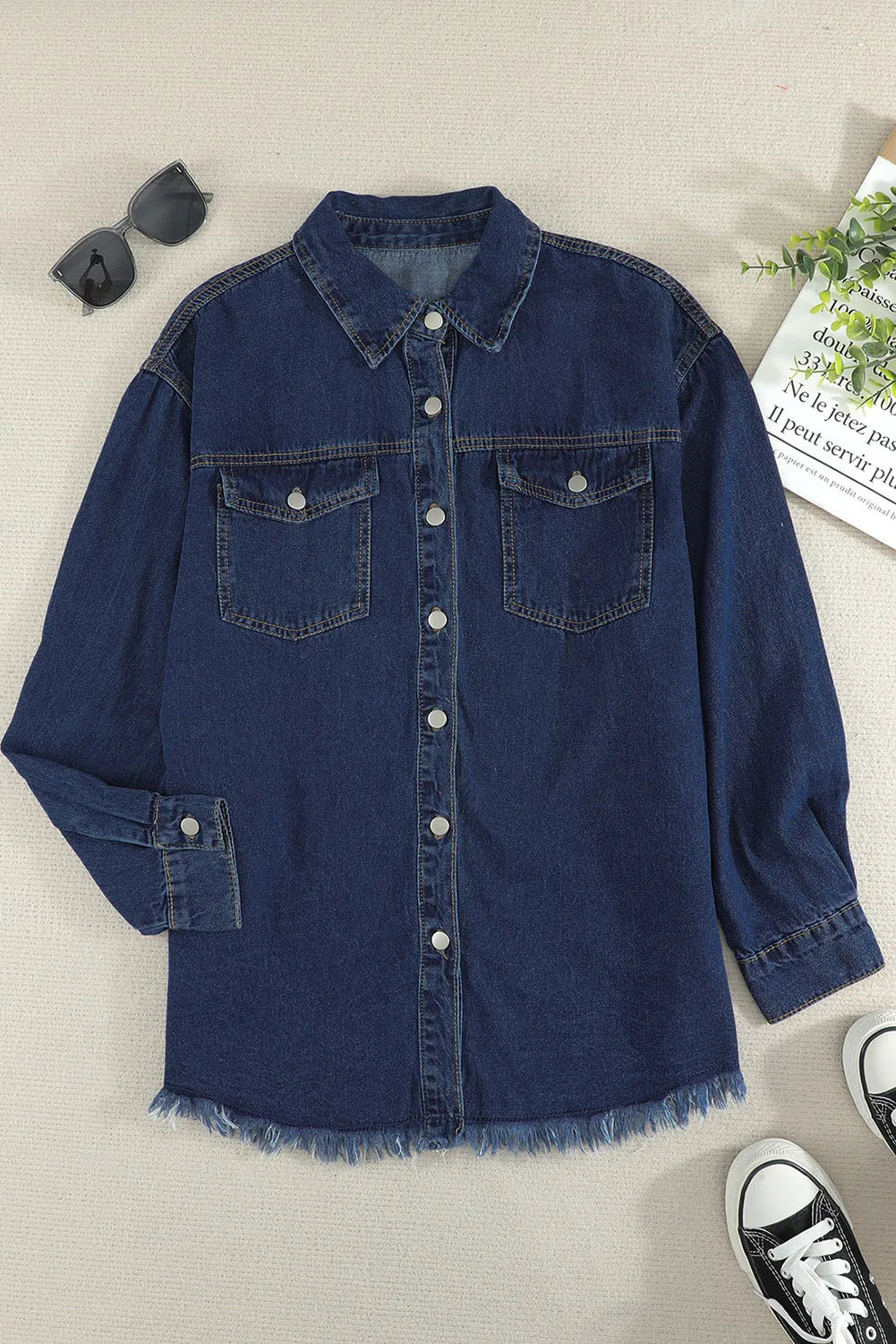 nvxiot British Style Loose Denim Jacket for Women, Turn Down Collar, Casual Classic Jeans, All-Match Outwear Coats, Autumn