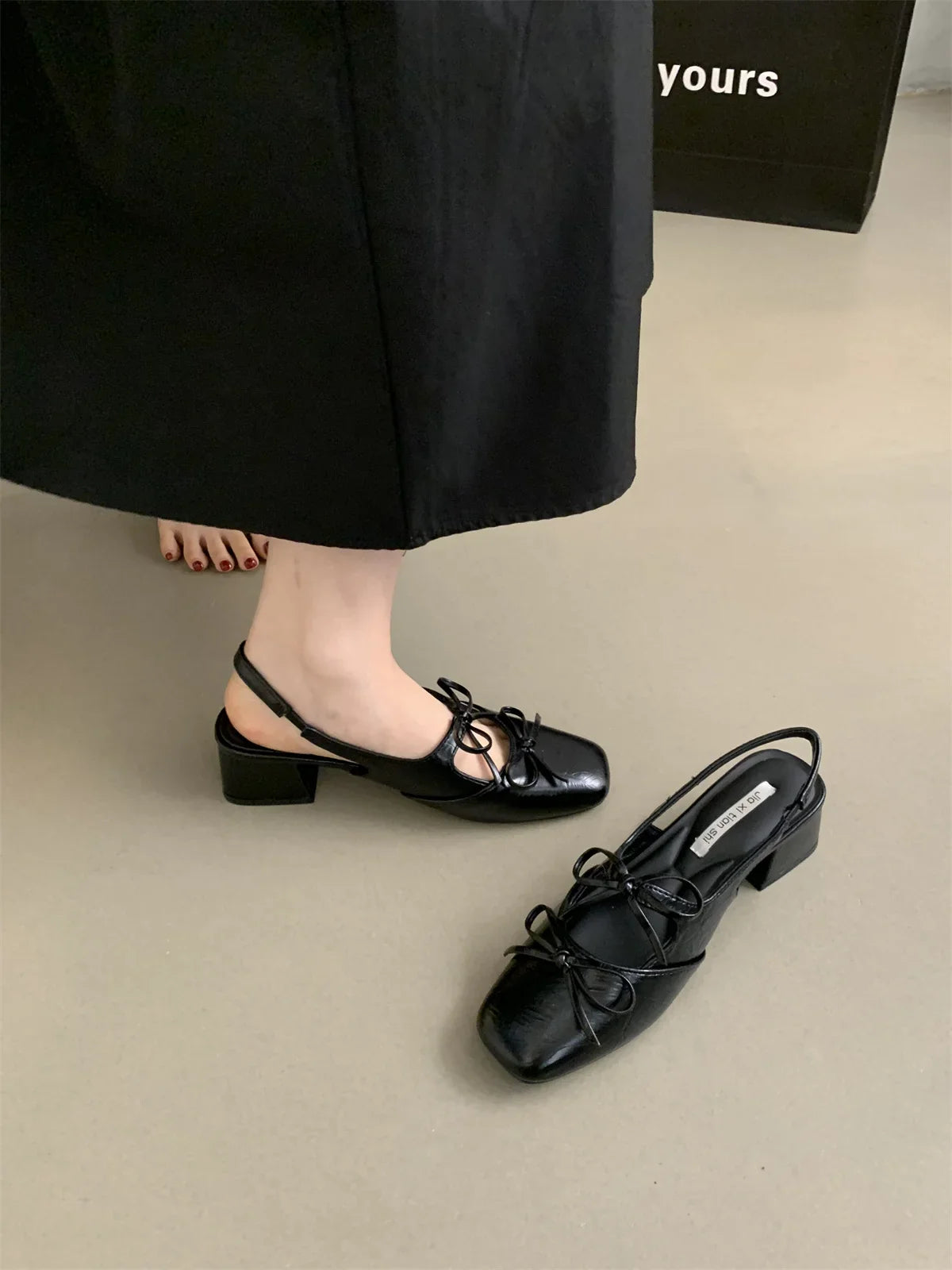 MQTIME - Silver Dress Low Heel Fashion Square Toe Shallow Ladies Elegant Ladies Casual Ballet Shoes Soft Ballerina Shoes Zapatos Mujer