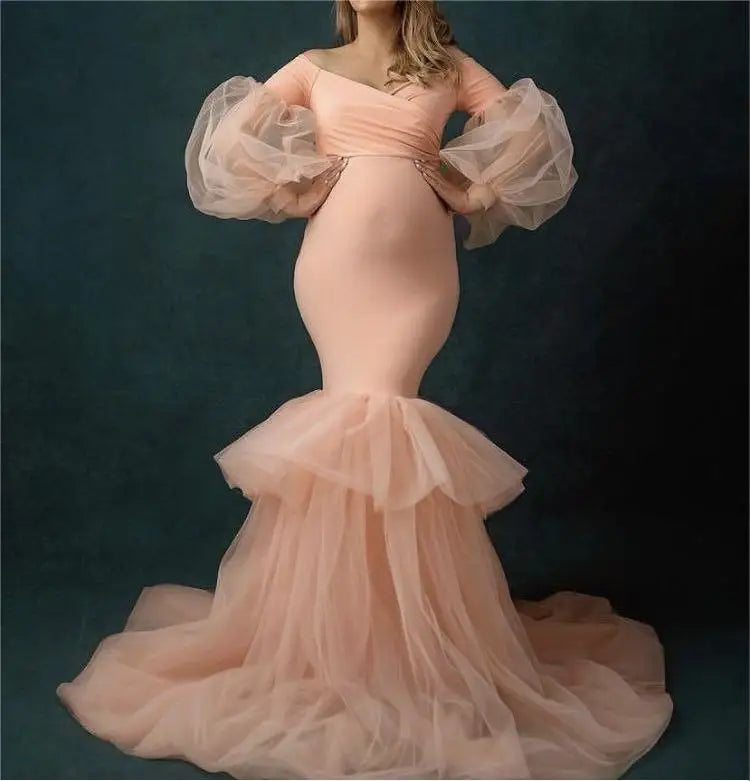 nvxiot - New Arrival Photoshoot Dress Pregnant Women Clothes Sexy Pregnancy Dresses Maternity for Photography