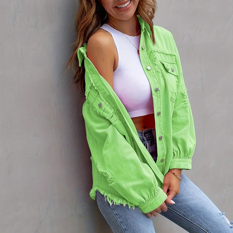 MQTIME - Lady Casual Single Breasted Solid Coat Elegant Pocket Long Sleeve Commuter Outwear Fashion High Street Turn-down Collar Jacket