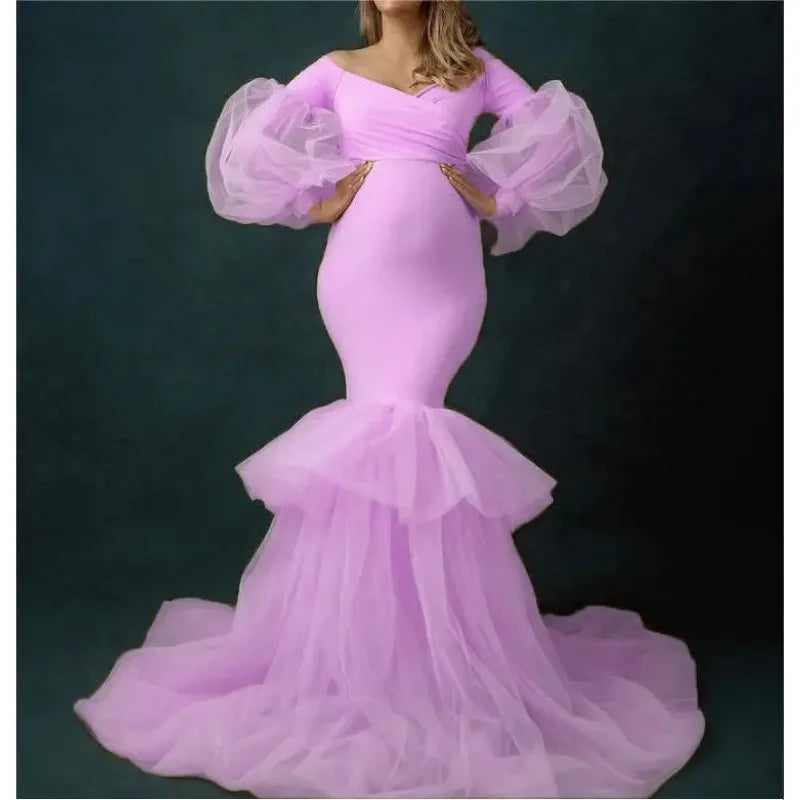 nvxiot - New Arrival Photoshoot Dress Pregnant Women Clothes Sexy Pregnancy Dresses Maternity for Photography