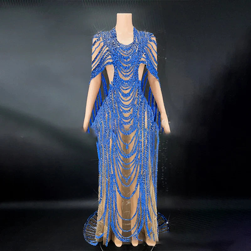 nvxiot - Maternity Photography Props Dress Pregnant Woman Photo Shoot Outfit Long Dresses Sexy Goddess Shiny Rhinestone Sequins Cape