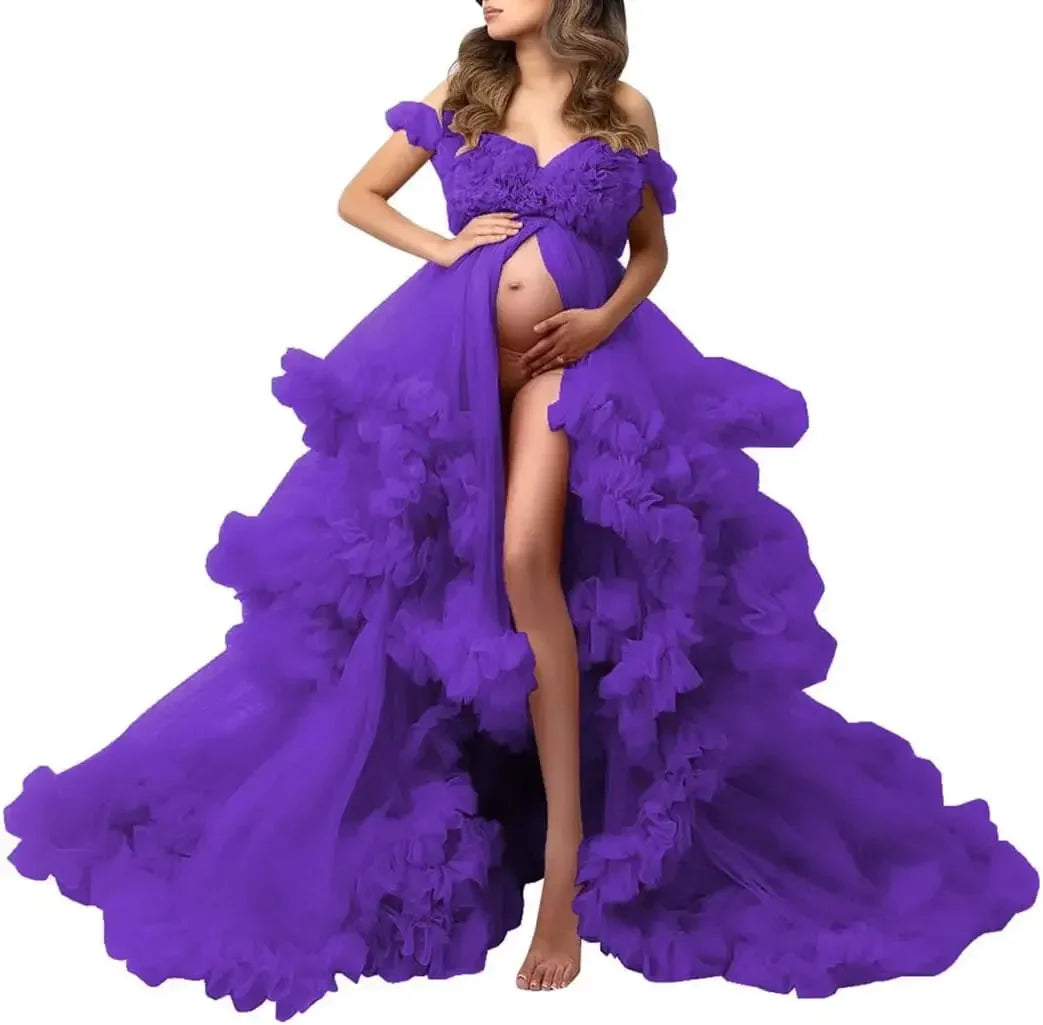 nvxiot - Maternity Dresses Photoshoot Pregnancy vestidos para embarazadas baby shower