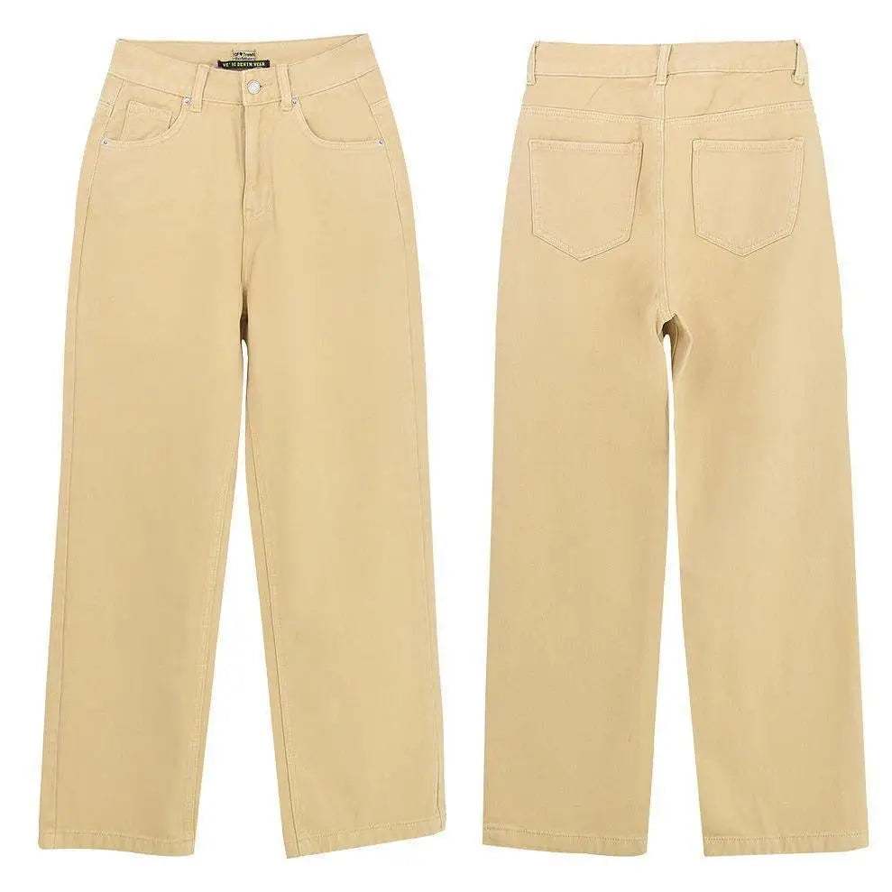 nvxiot High waist jeans woman korean fashion mom baggy jeans straight leg jeans black loose denim trousers streetwear