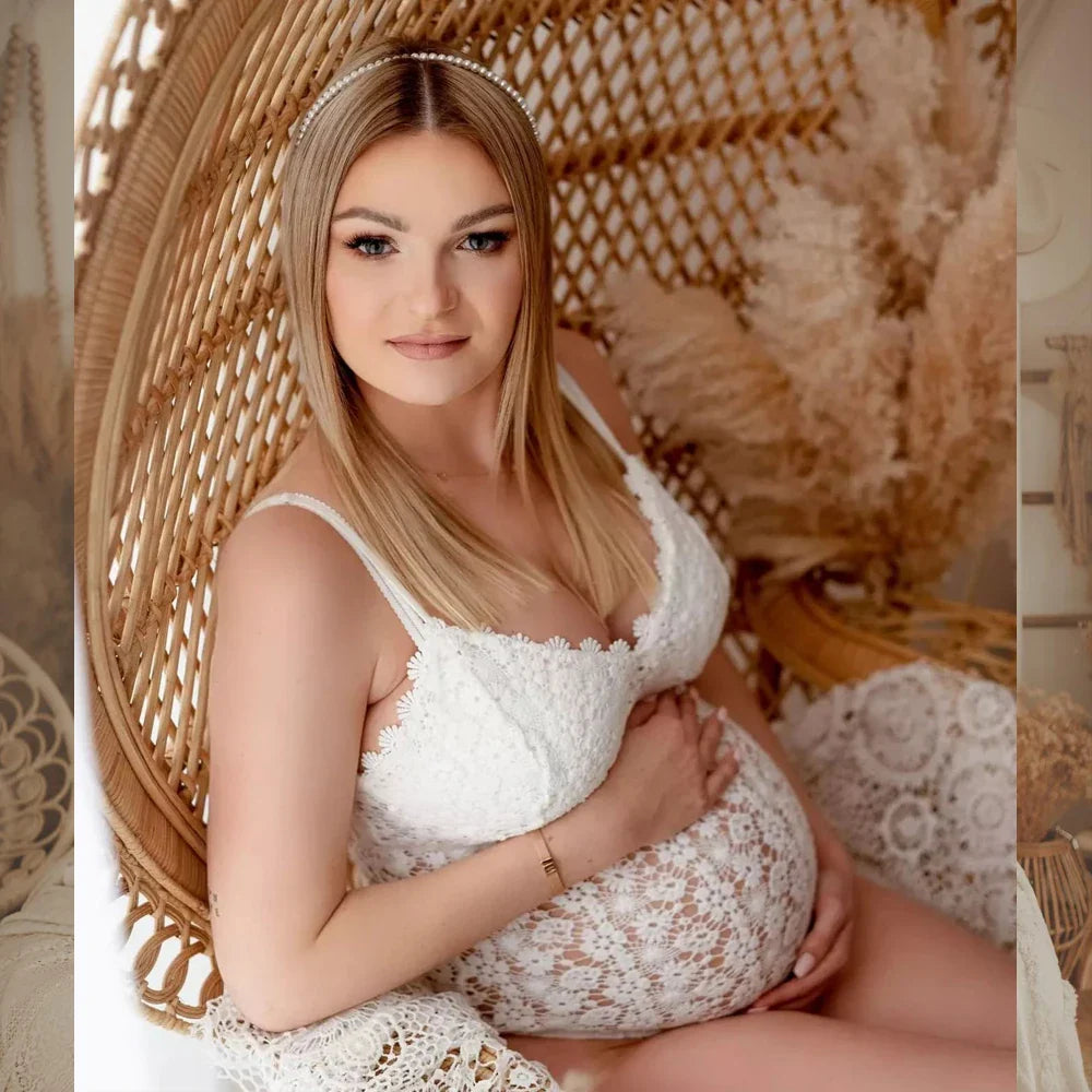 nvxiot - Sexy Maternity Bodysuit Pregnant Photo Shoot Stretch Camisole Shirt Photography Clothes For Pregnancy Woman Basic Tops