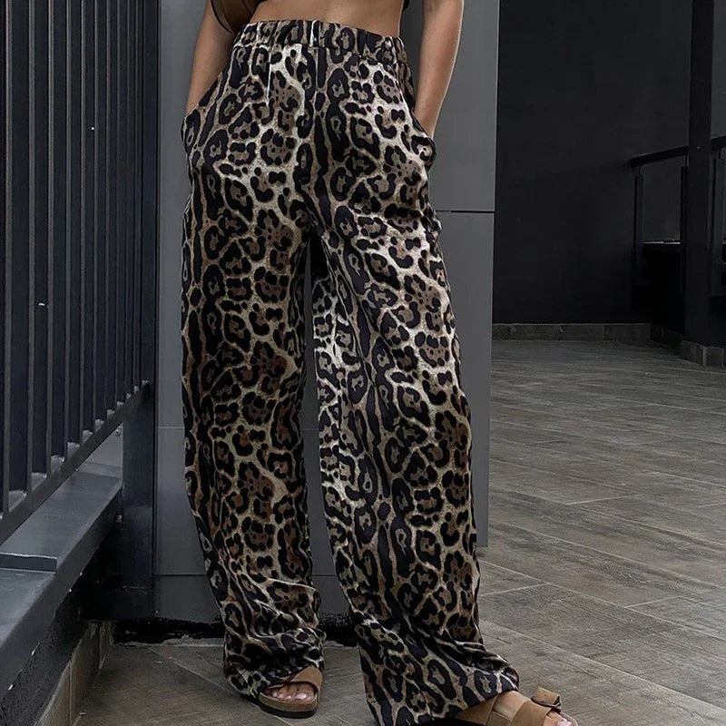 MQTIME - 2024 American New Retro Leopard Women Baggy Jeans Y2K Street Fashion Gothic Loose High Waist Casual Wide Leg Denim Trousers