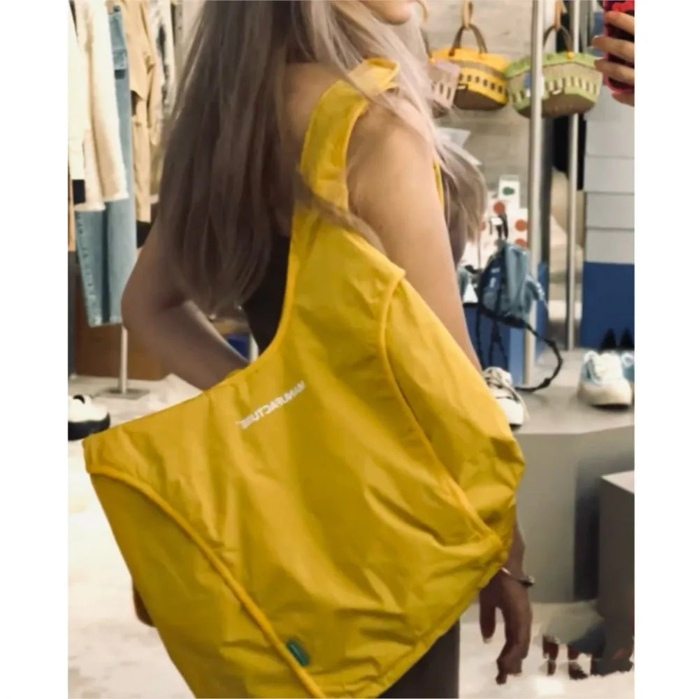 MQTIME - Hot Girls Yellow Backpack Women Retro Large Capacity Y2k Backpacks Female Vintage Fashion Mochila Schoolbag Aesthetic