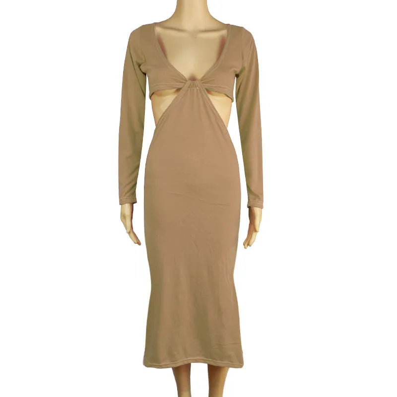 MQTIME - NEW Long Sleeve Bodycon Maternity Maxi Stretchy Dress Perfect For Baby Boy Shower Pregnancy Elastic Gown For Photo Shoots