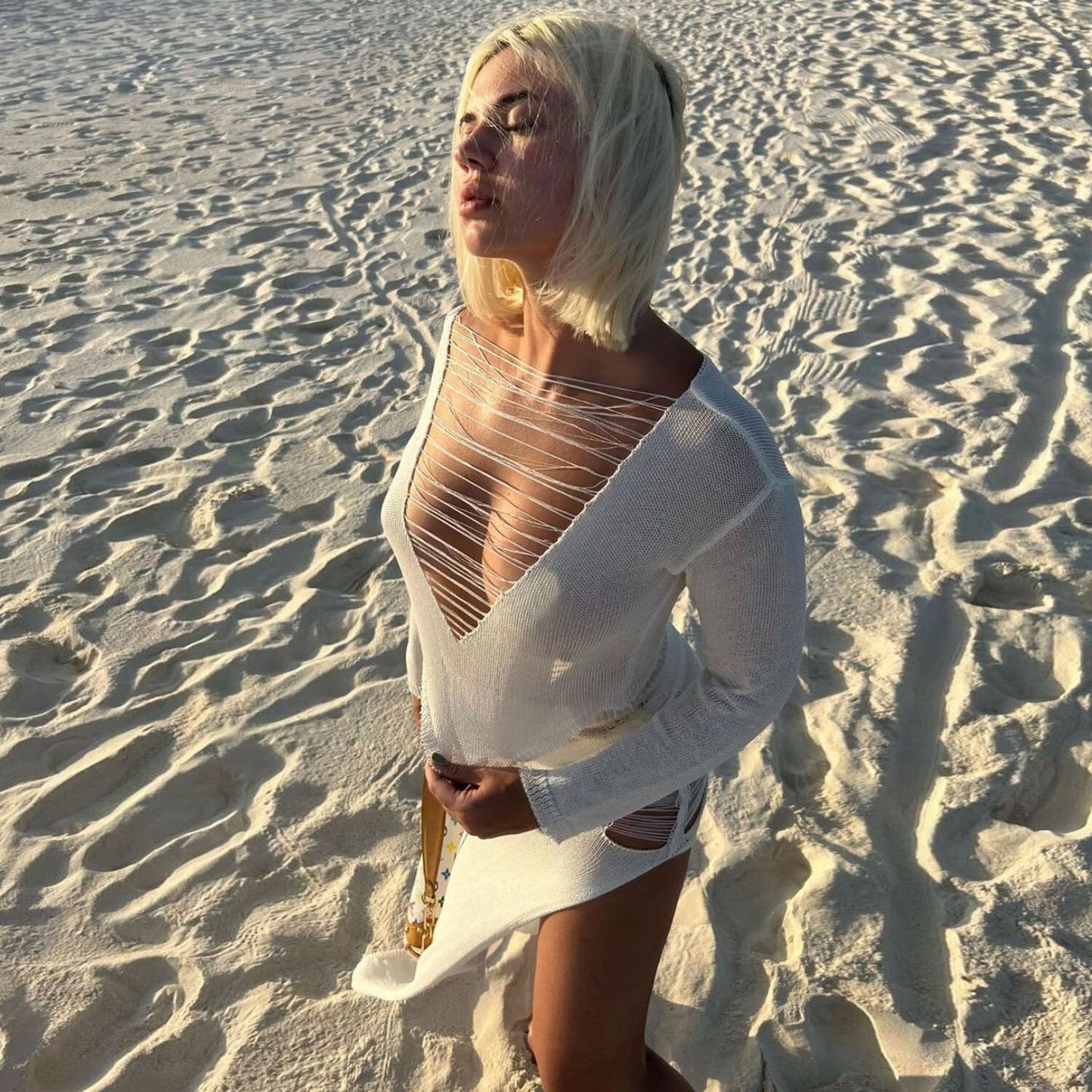 nvxiot Knitted Skirt Sets Women Long Sleeve Tops And Long Slit Skirts Elegant High Street 2 Piece Sweaters Sets Outftis Matching