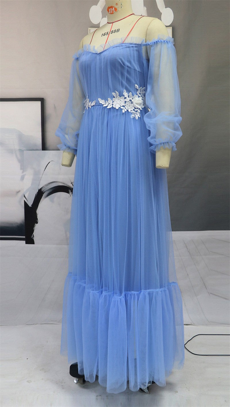 nvxiot Maternity Dresses For Baby Showers Sexy Long Tulle Pregnant Women Photography Shoot Party Wedding Pregnancy Maxi Gown Photo Prop