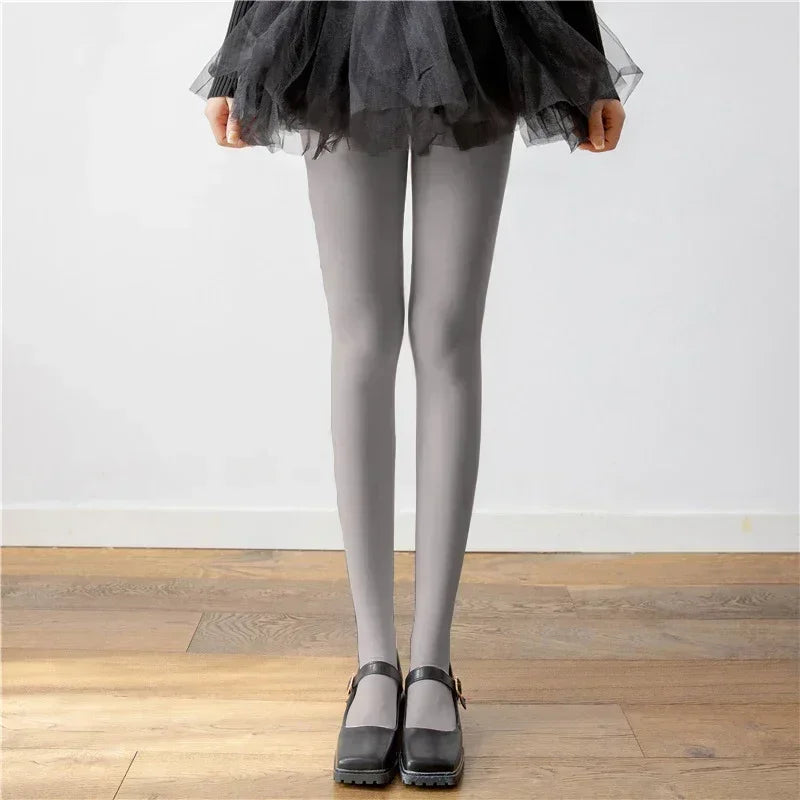 nvxiot - Fall Outfits 2024 Winter Sexy Female Stockings Leggings Skinny Patchwork Casual Solid High Waist Slim Streetwear Women's Pantyhose Lingerie