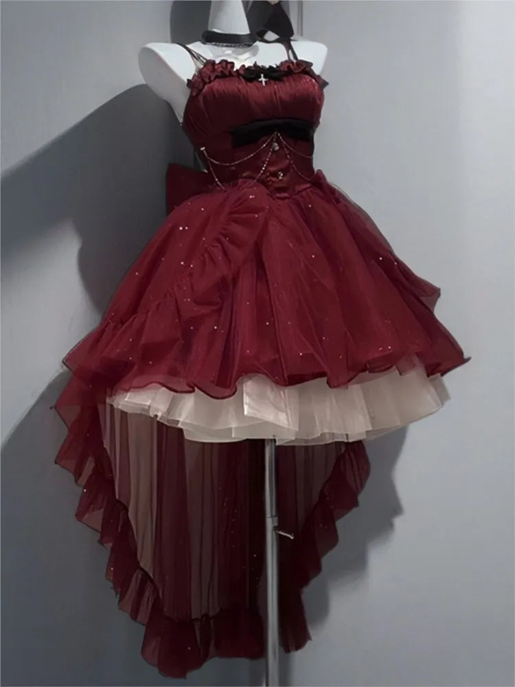 MQTIME - Purple Light Formal Dress Cute Thin and Glittering Trailing Pettiskirt