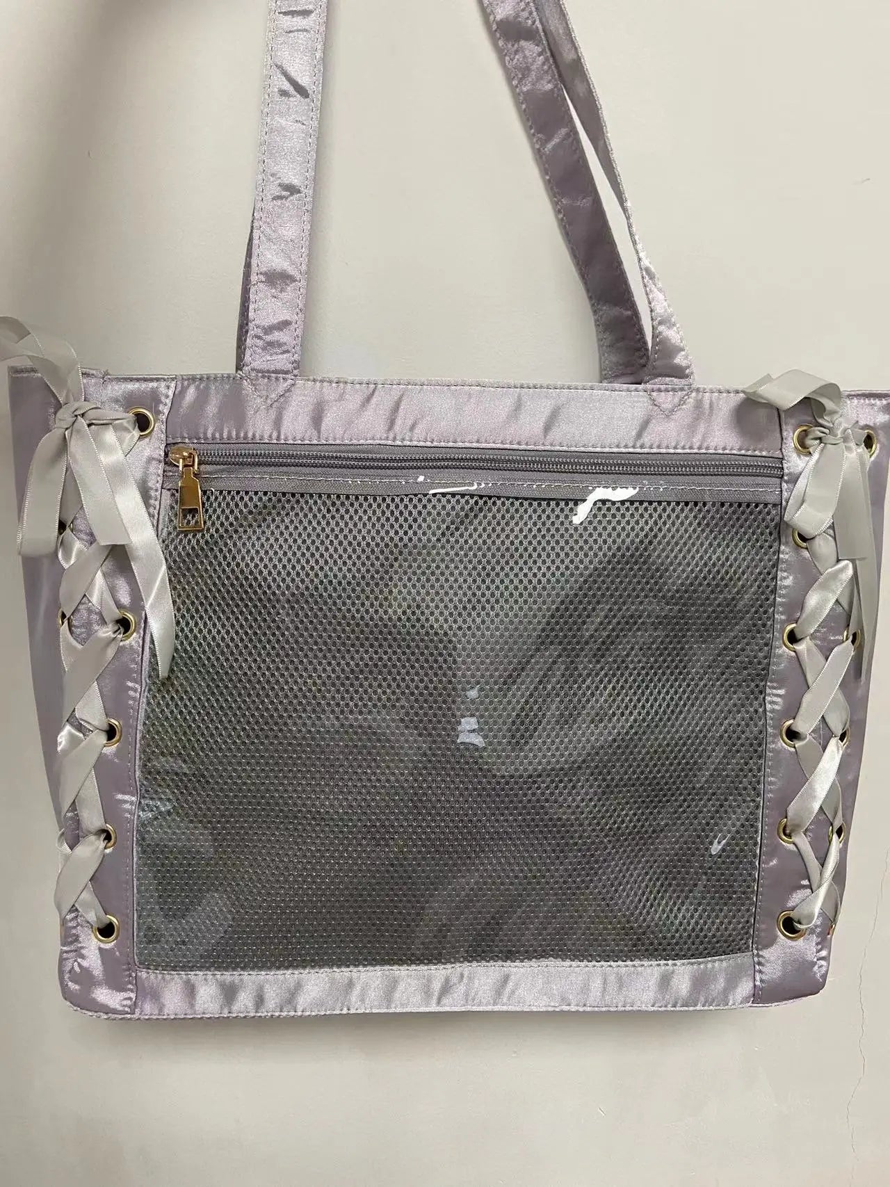 MQTIME - Sweet Lolita Pink Ita Bag Women Japanese Transparent Large Capacity Tote Bag Ladies Harajuku Kawaii Handbag Aesthetic