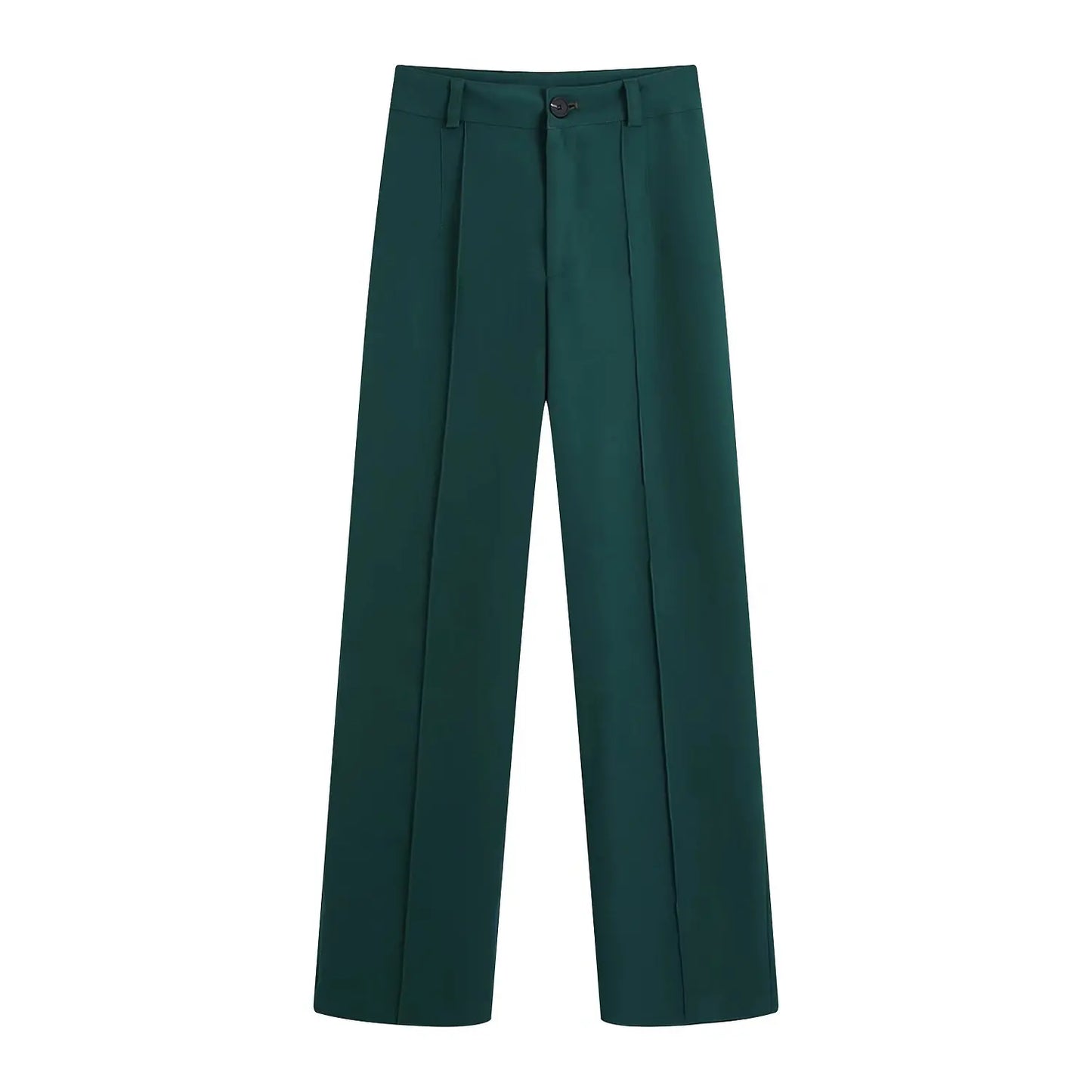 nvxiot High Waisted Casual White Trousers Women Brown Stright Pants Office Lady Korean Style Women Pantalones De Mujer