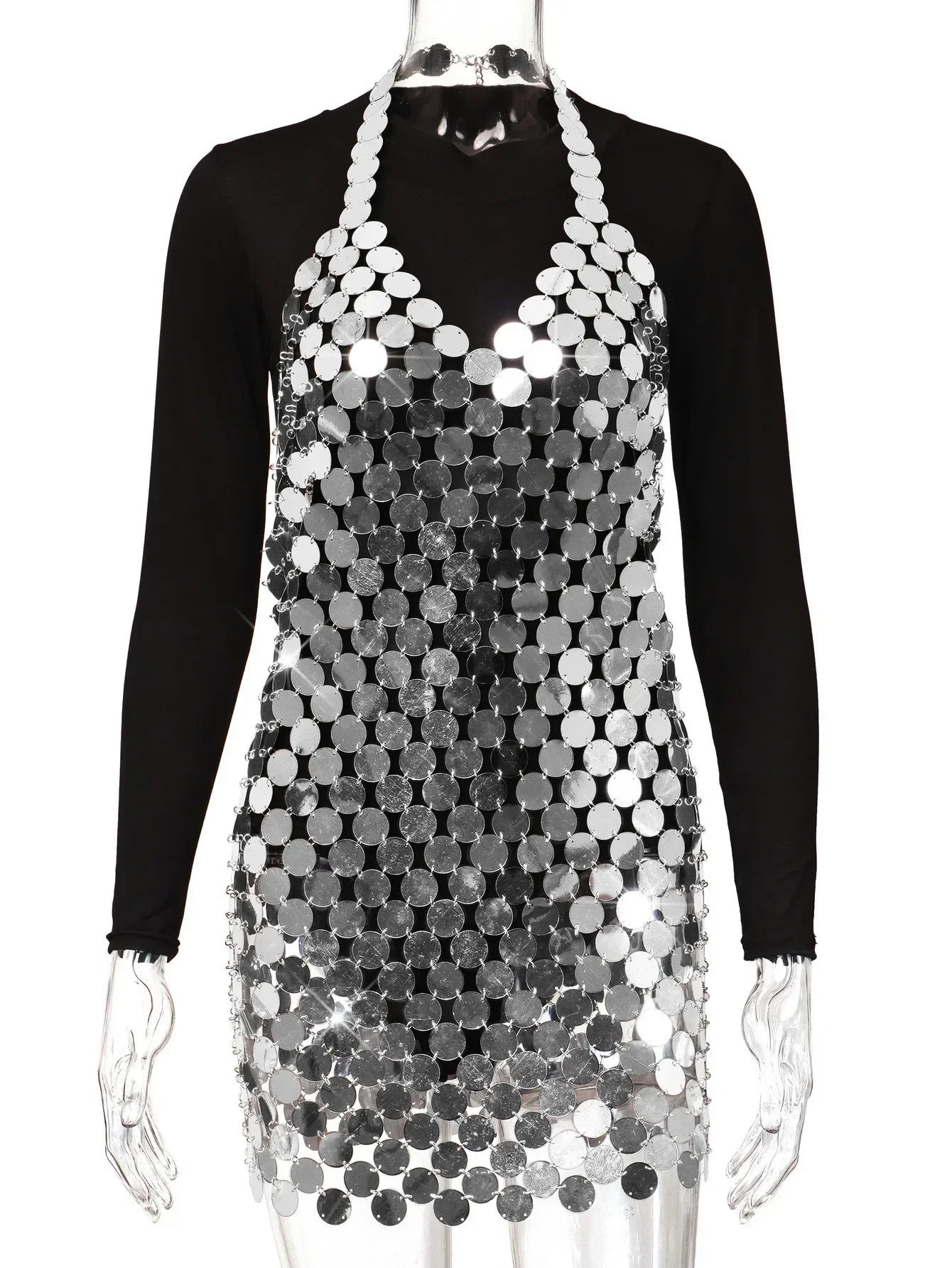 MQTIME - Maternity Sequin see through for photoshoot ~ Pregnancy dress ~Maternity accessories for photoshoot ~ Pregnancy props ~ maternit