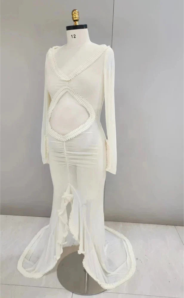 nvxiot - Maternity DressesElegant Maternity Dress for Baby Shower Photography Chic and Comfortable Apparel for Expectant Moms