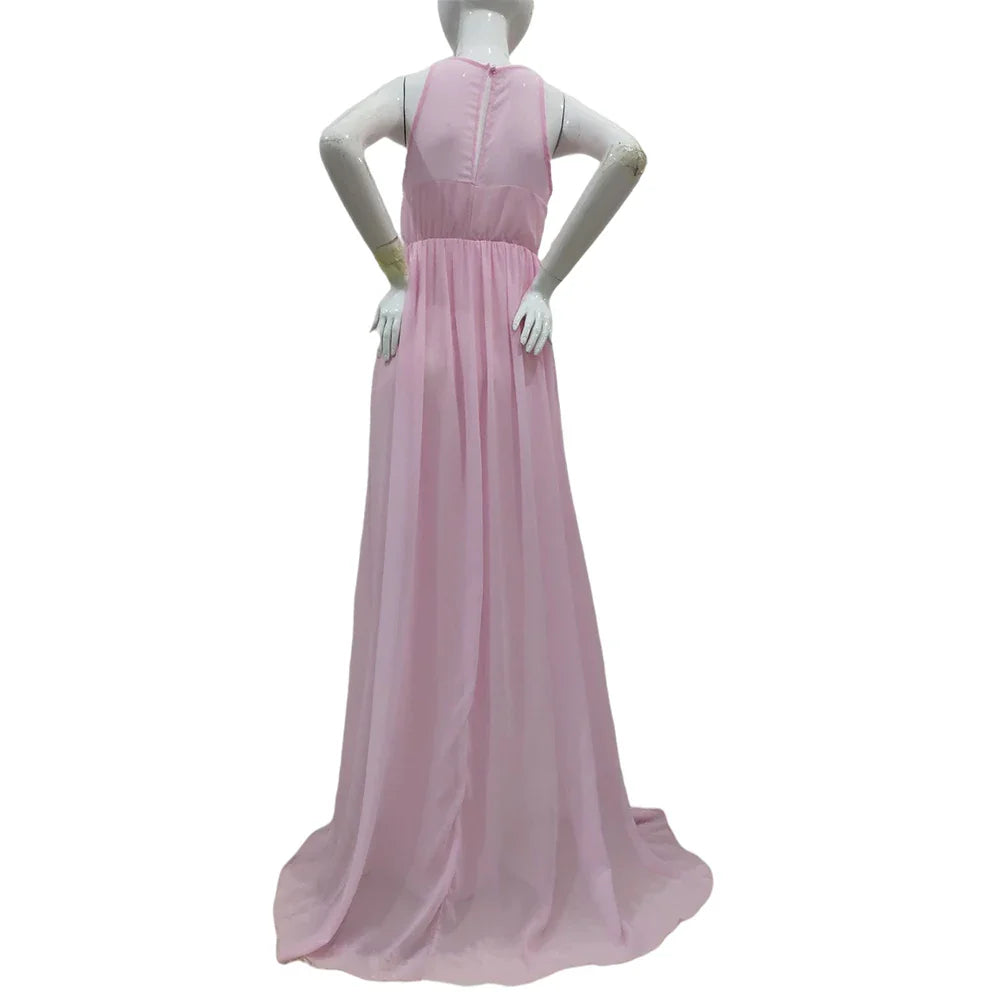 nvxiot - Cute Womens Maternity Photography Dresses Sexy Sleeveless Pregnancy Photo Shooting Dress For Pregnant Maxi Gown Baby Shower Prop