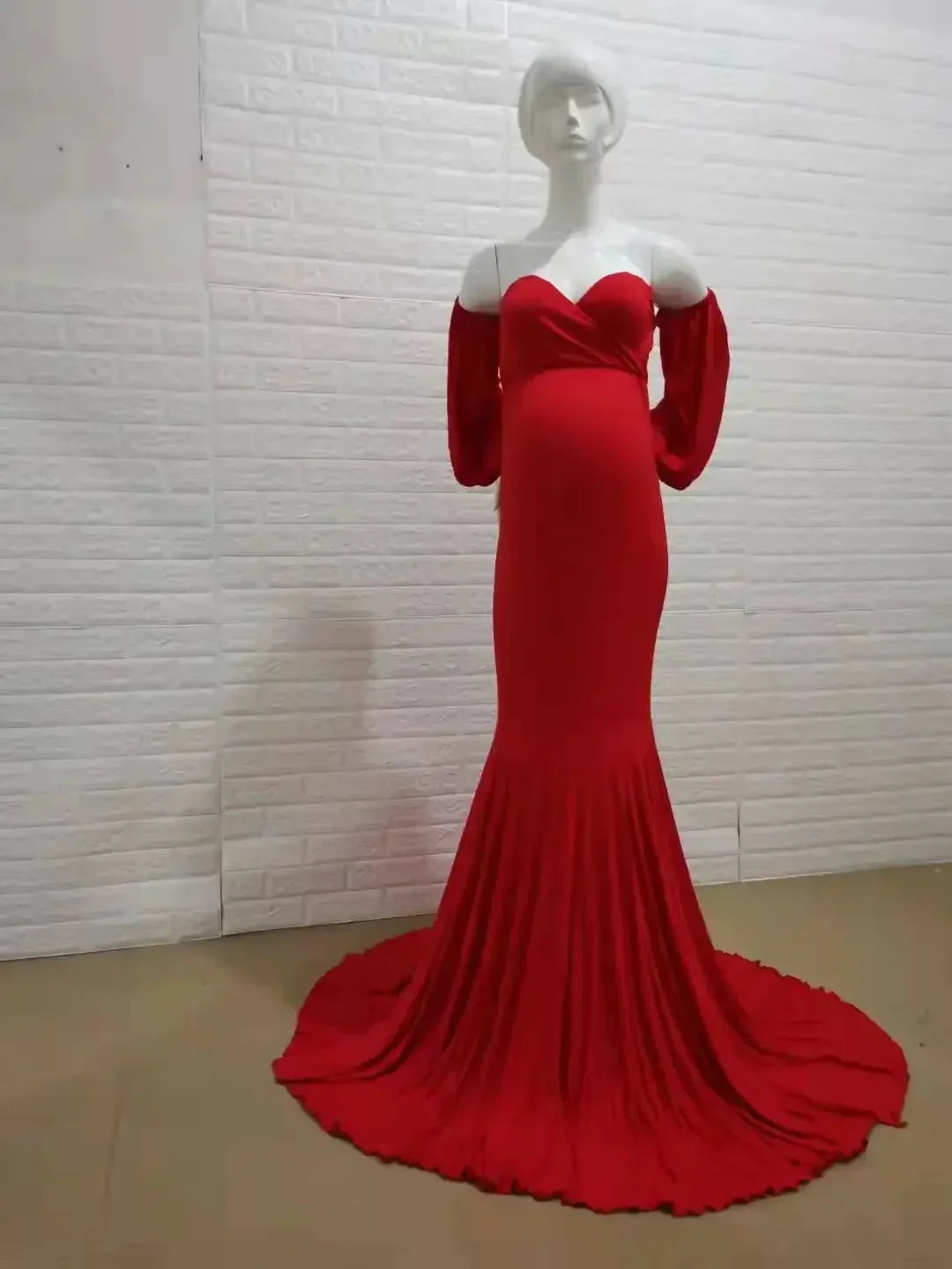 nvxiot - Mermaid Maternity Dresses for Photo Shoot Pregnant Women Pregnancy Dress Photography Sexy Off Shoulder Maxi Maternity Gown