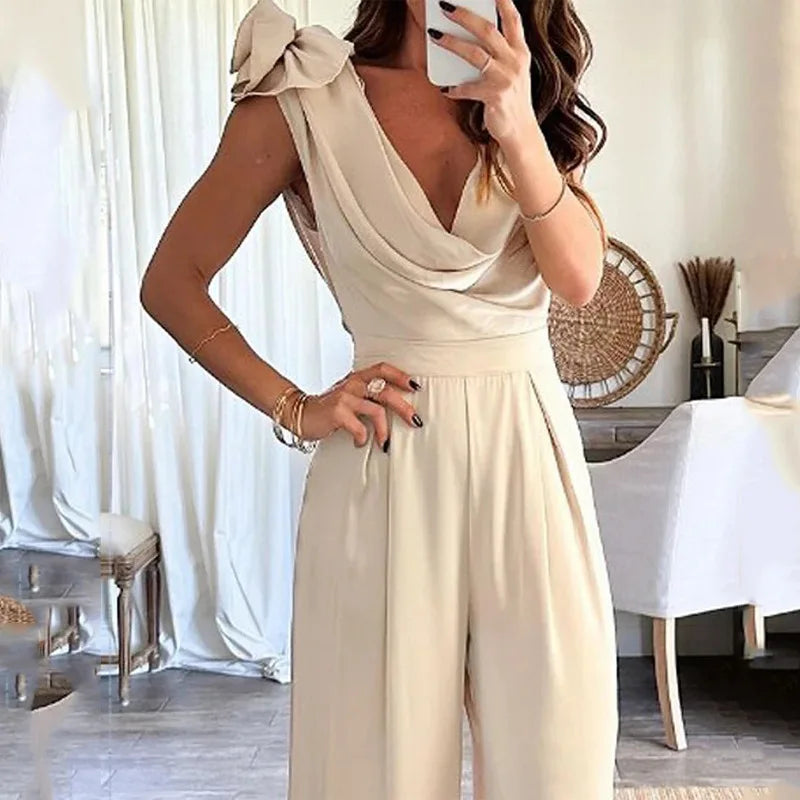 nvxiot - Long jumpsuits Full Length For Women Long Pants Female Bodysuit Long Sleeves Summer Clothes Women 2024 Elegant Mujer Jumpsuit