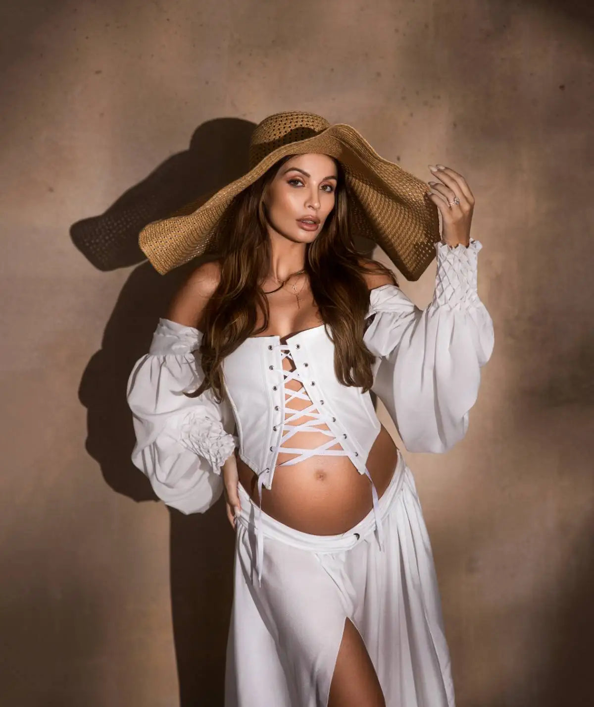 nvxiot - Sexy Black Corset Maternity Dress Photoshoot Baby Shower Pregnancy Gown with Detachable Sleeves Fashion Pregnant Women's Outfit