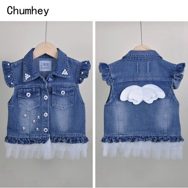 nvxiot 1-10T Baby Denim Vest Babe Jeans Jacket Casual Outerwear Children Clothing Spring Autumn Bebe Clothes Kids Vests Toldder Tops