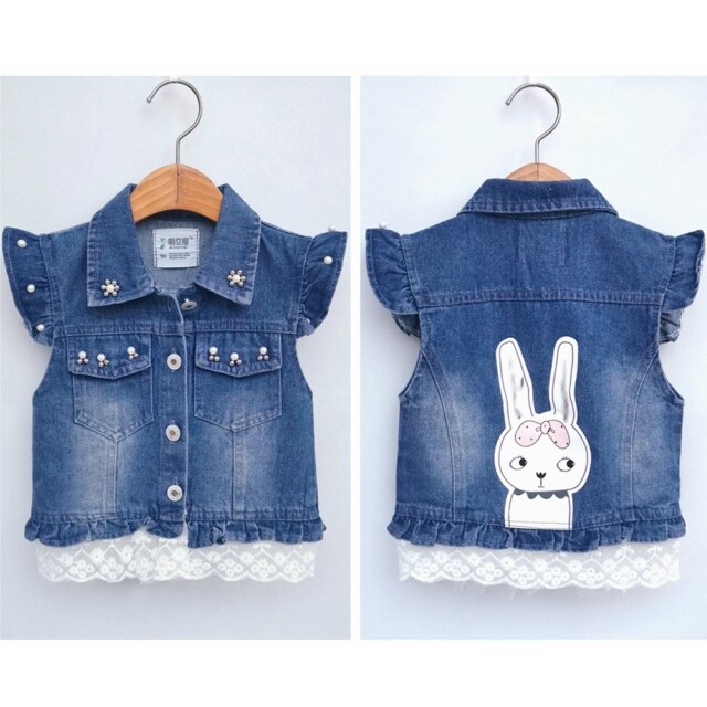 nvxiot 1-10T Baby Denim Vest Babe Jeans Jacket Casual Outerwear Children Clothing Spring Autumn Bebe Clothes Kids Vests Toldder Tops